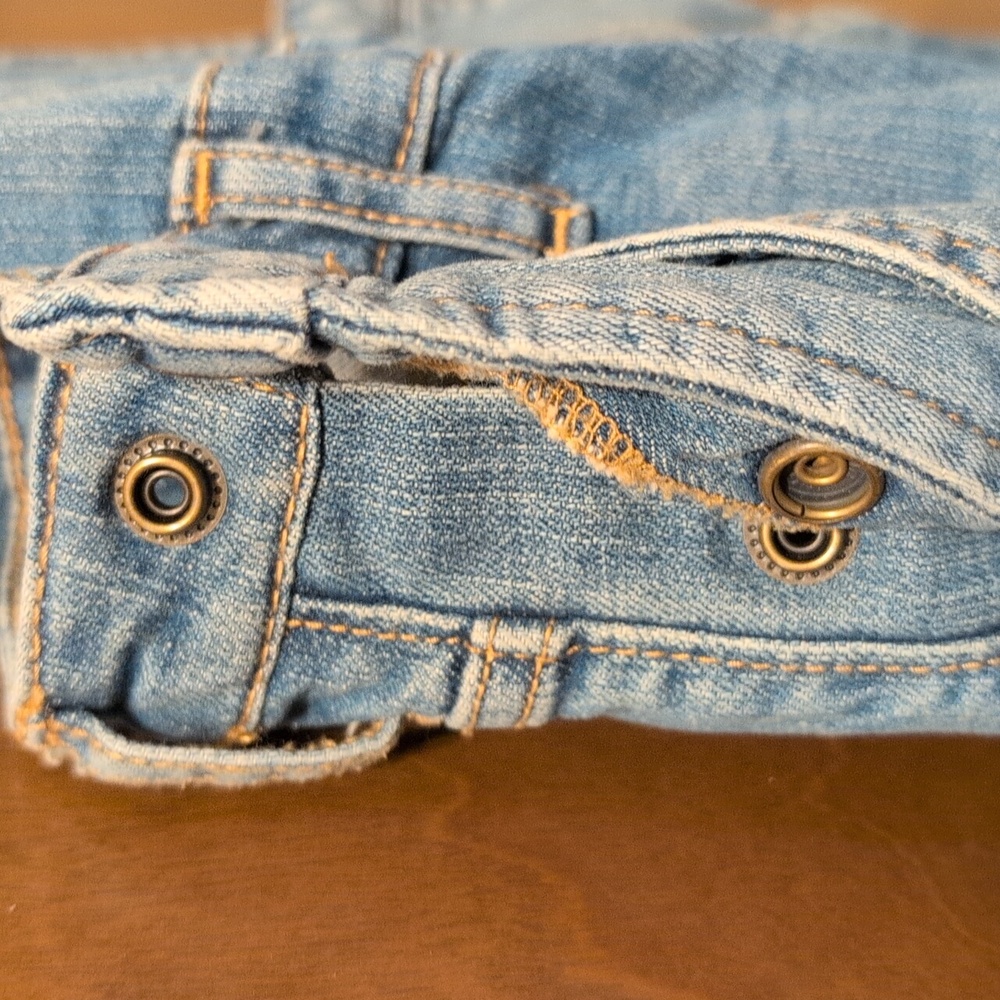 Denim Overalls with Button Front - Picture 4 of 5